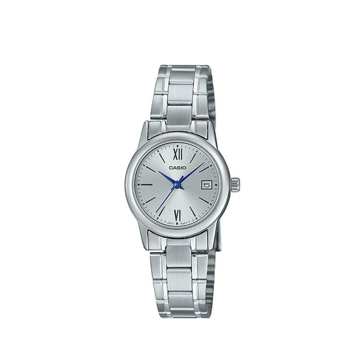 Reloj de pulsera con correa de Acero inoxidable Plateado con esfera de color Blanco con estilo Clásico resistencia al agua de 30 metros