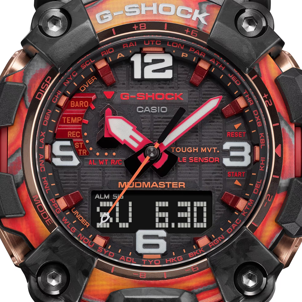 Reloj Casio naranja y negro para hombre G-SHOCK GG-B100
